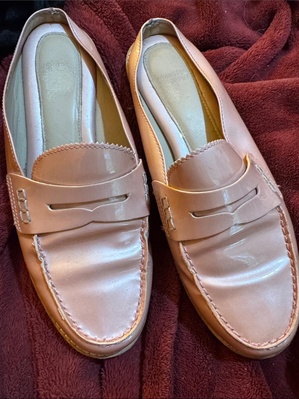 Classic woMen's Pink Leather Penny Loafers